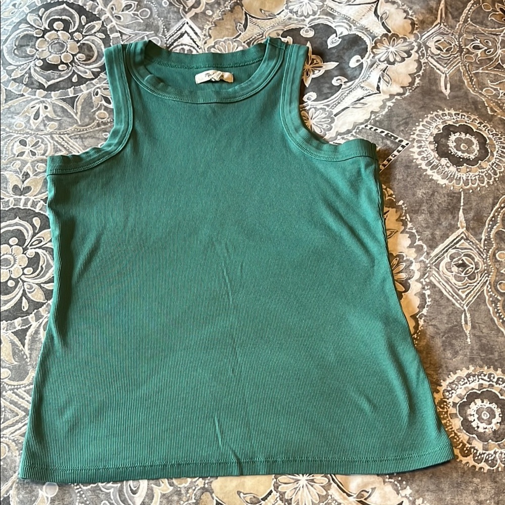 Madewell Green Sleeveless tank Women's Top